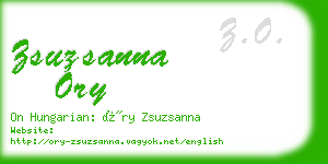 zsuzsanna ory business card
